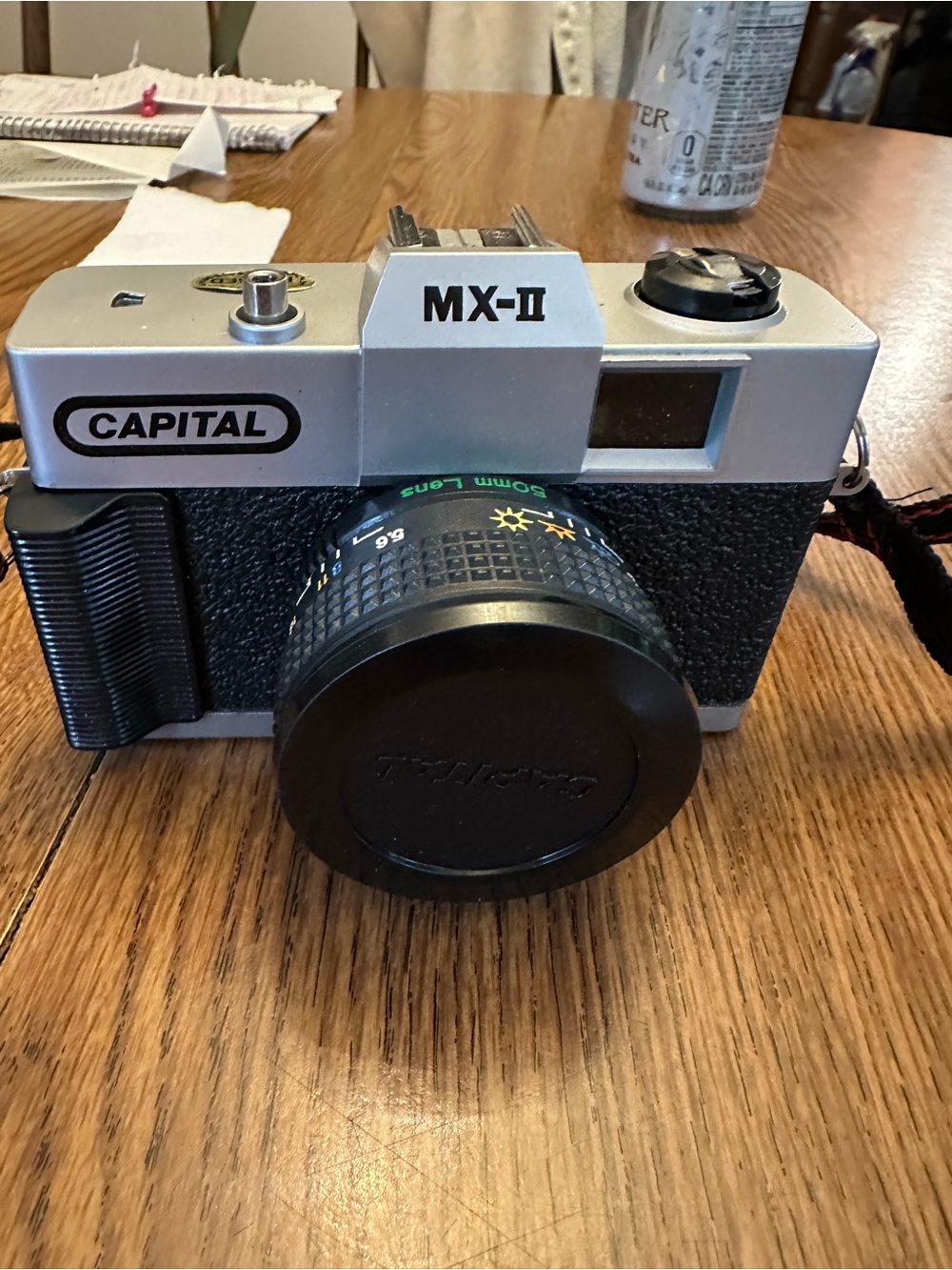 CAPITAL MX-II 35mm Film Camera — Silver and Black